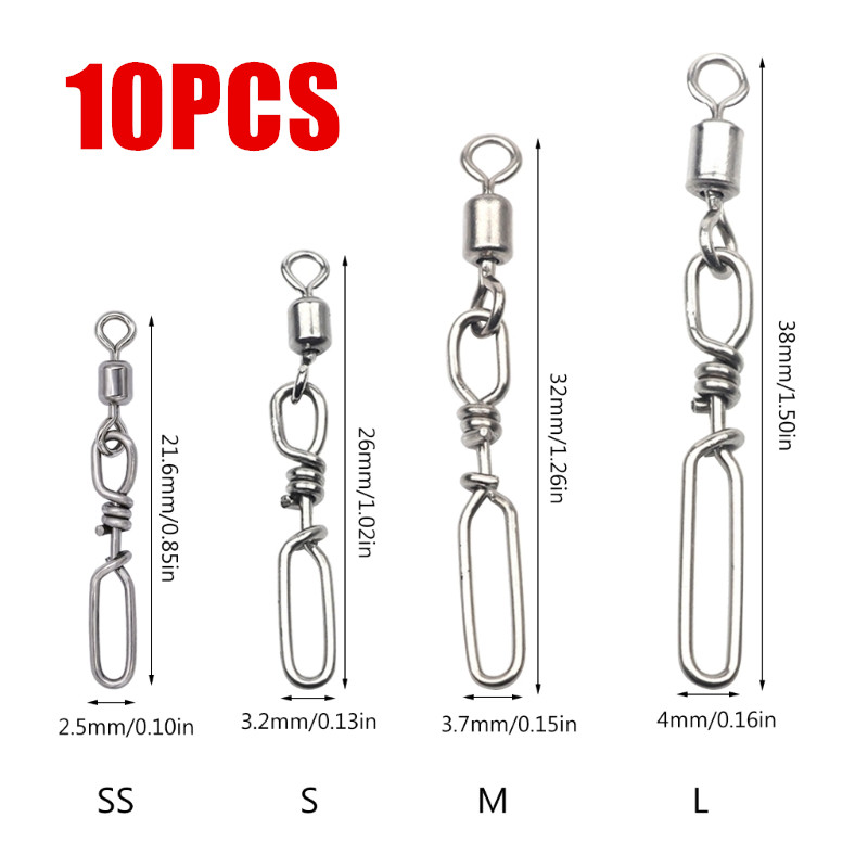 Saltwater Line - 10Pcs Stainless Steel Quick Snaps Power