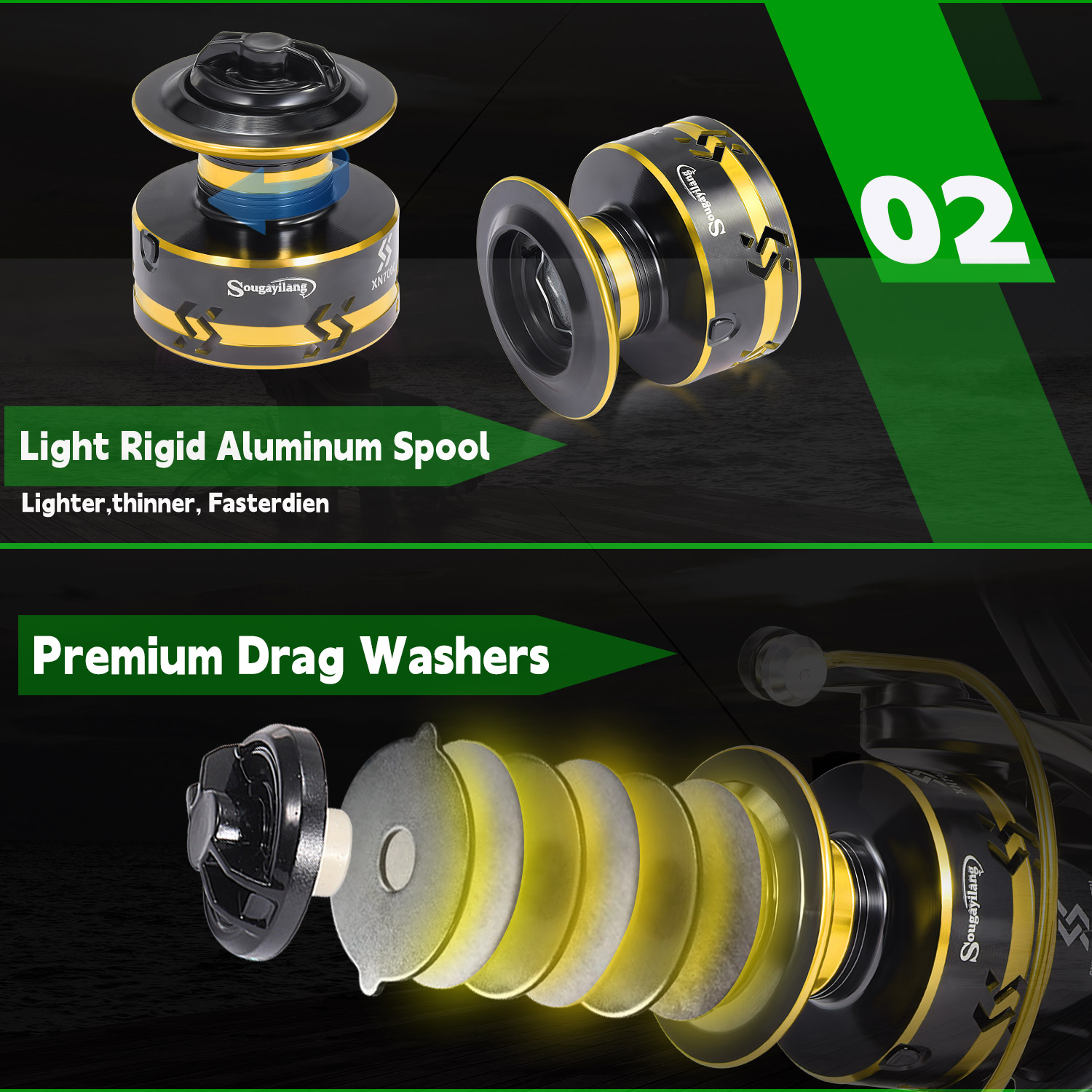 Sougayialng spinning fishing r - Fishing Line Spooler 评论和价格