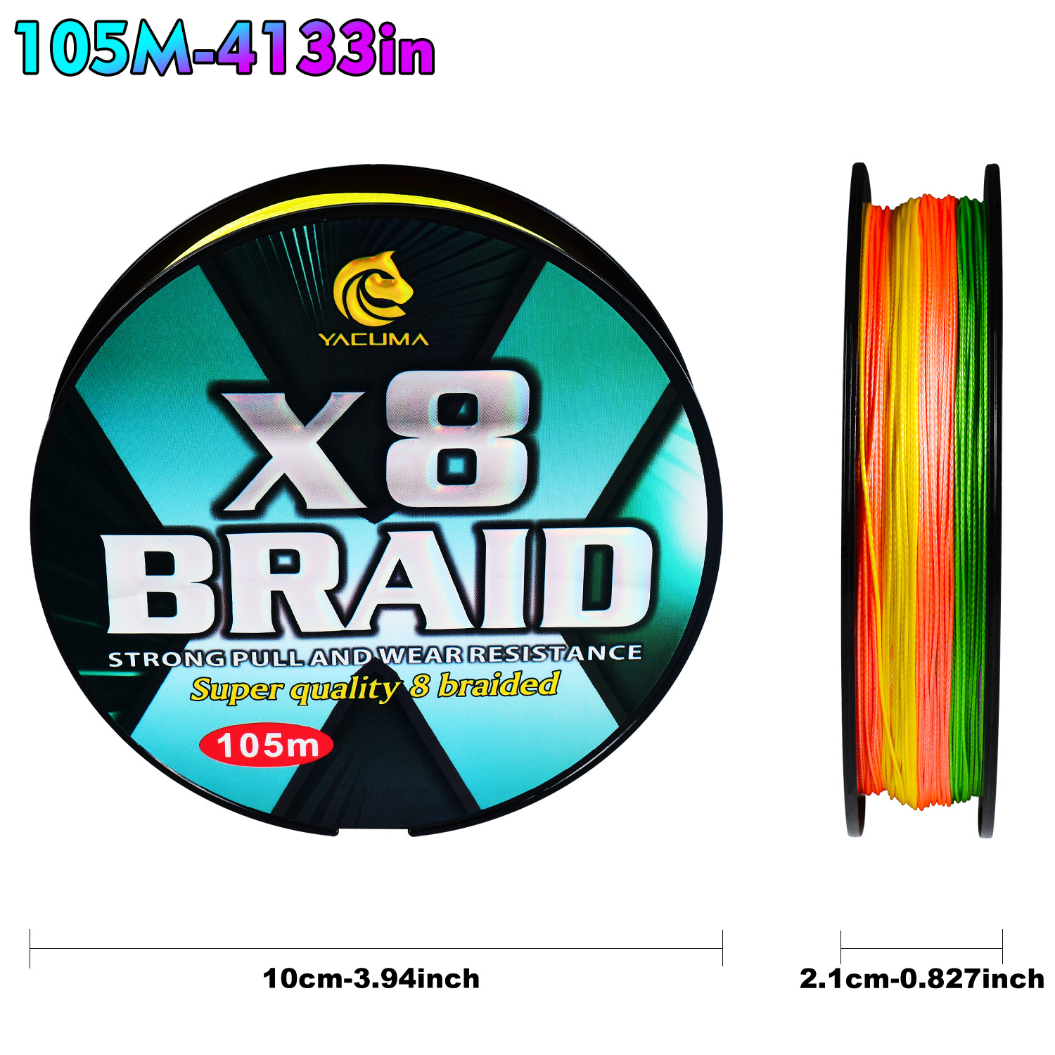 YACUMA 105M/114YDS Upgrade X8  - Copolymer Line 评论和价格