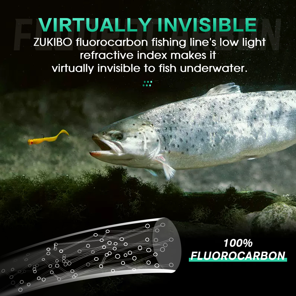 ZUKIBO 100% Fluorocarbon Fishi - Ice Fishing Line 评论和价格